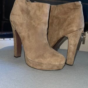 BCBGeneration Beautiful Suede Round-toe Platform Bootie.